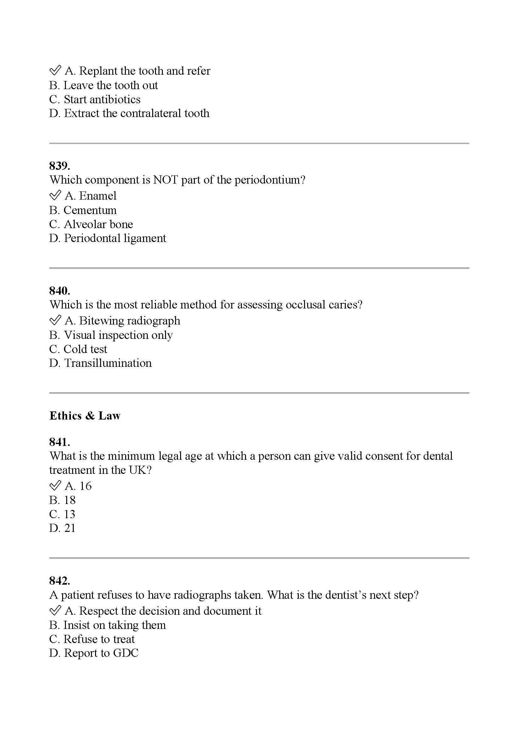Dental Study Bundle with exam-style questions